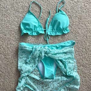 Teal bikini set